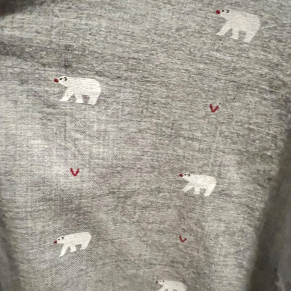 Talbots gray polar bear blouse, XL - Picture 3 of 3